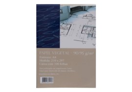 Papel Vegetal 90/95 A4 210x297mm Mares - 100 Un